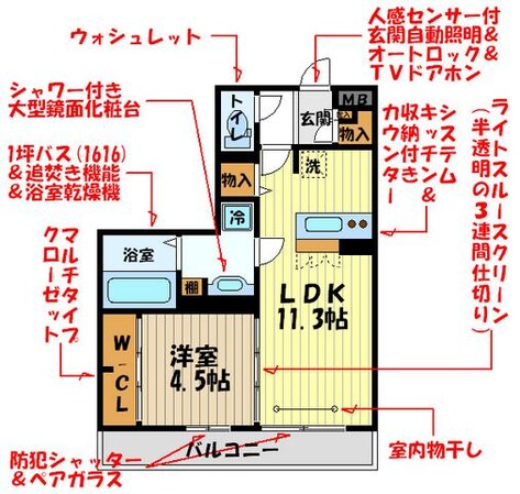 ハピネス武蔵野の物件間取画像